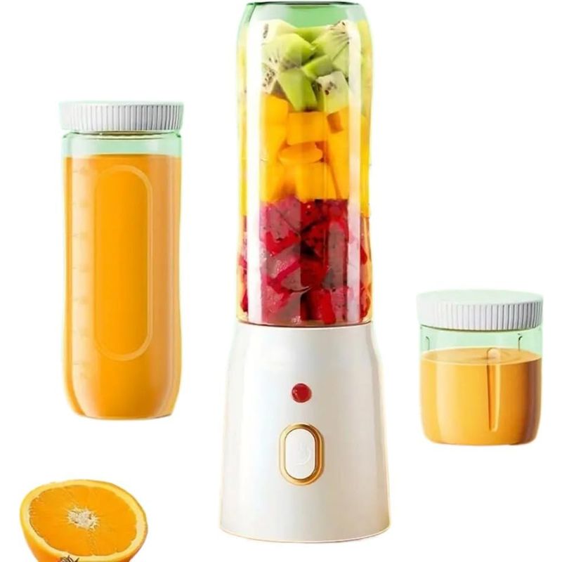 Tragbarer, Leistungsstarker 500-ml-elektromixer, Per Usb Aufladbar, Kabellos Und Ideal Für Smoothies, Milchshakes, Säfte Und Kulinarische Zubereitungen. Material: Edelstahl.