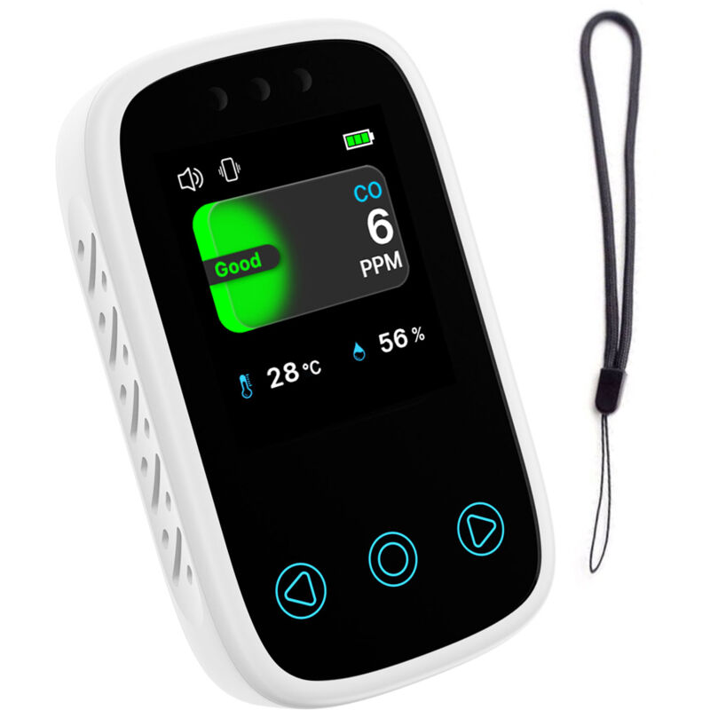 [niemals Verwendet] 3-in-1 Luftqualitätstester: Co, Temperatur, Luftfeuchtigkeit, Ndir-sensordetektor, Digitales Tft-lcd-display Mit Automatischer Helligkeitsanpassung, Co-kalibrierung, Umschaltfunkti