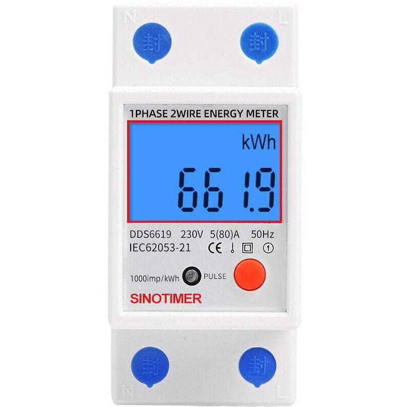 [niemals Verwendet] Einphasiger 45-a-unterzähler – Mid-zertifiziert Für Abrechnungszwecke – Lcd-anzeige – Verbrauchs-led – Modular Für Schalttafel