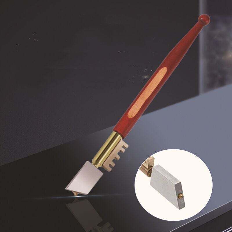 [niemals Verwendet] Diamant-glasschneider. Robustes Schneidwerkzeug Zum Schneiden Von Glas Bis Zu 2-6 Mm Dicke, Mit Hartholzgriff.