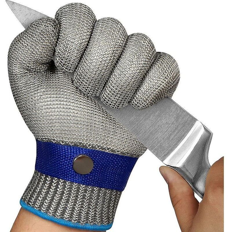 [niemals Verwendet] Schnittfeste Handschuhe, Schutzklasse 9, Edelstahl-drahtgewebe-schneidhandschuhe (xl),