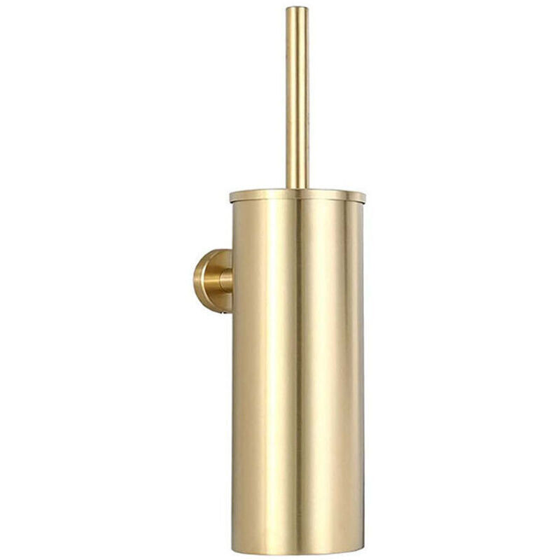 Amxcnoy Wc-bürstenhalter, Edelstahl 304, Wandmontage, Wasserdicht, Leicht Zu Reinigen, Für Badezimmer-wc Mit Antibakteriellem Bürstenhalter (gold),