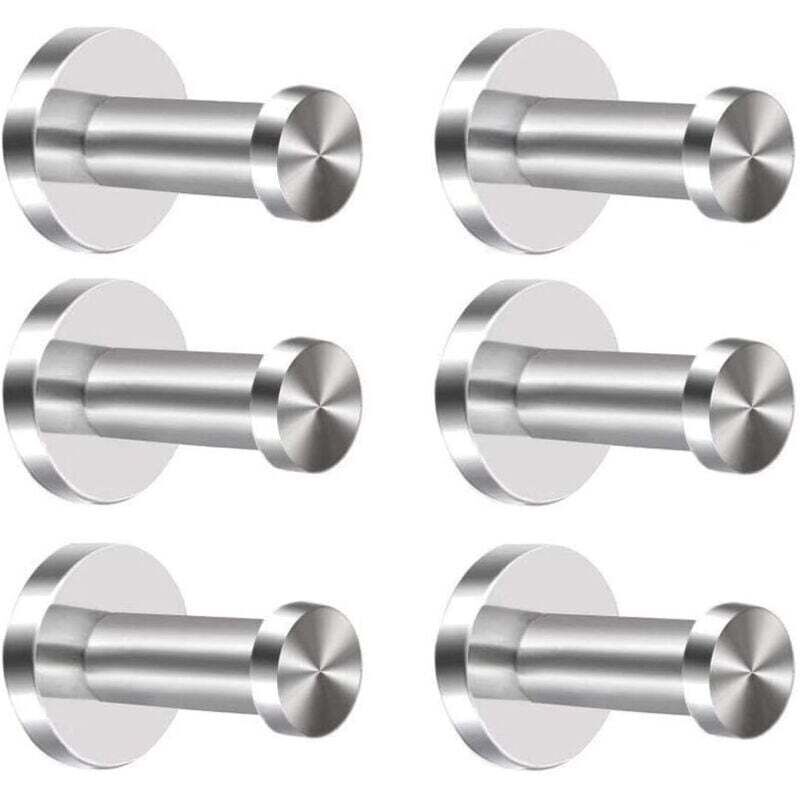 [niemals Verwendet] 6-teiliges Set Wandhaken Aus Edelstahl, Geeignet Für Kleider, Bademäntel, Handtücher Und Badezimmer, Z. B. Für Bademäntel, Handtücher, Schlafzimmer, Küche Usw.