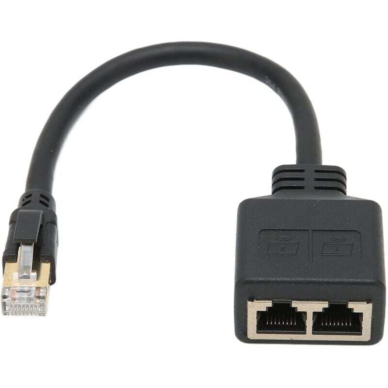 [niemals Verwendet] Rj45 1-zu-2-port-splitter-adapter – Cat8-ethernet-kabel – Vergoldeter Kern – Für Highspeed-verbindungsteilung