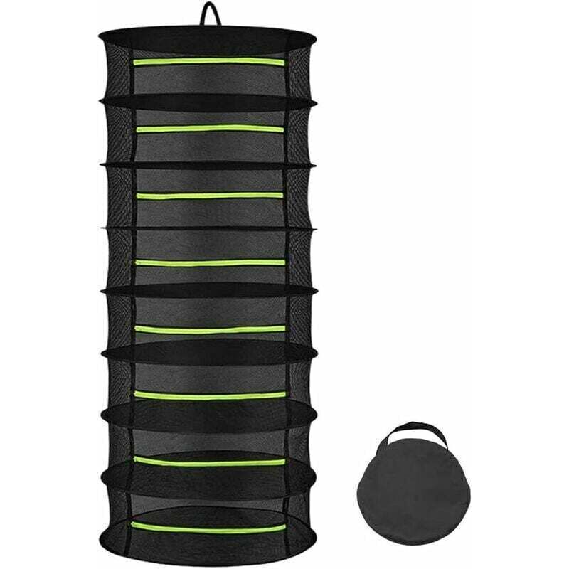 [niemals Verwendet] 8-lagiger Kräutertrockner, 60 Cm Hängendes Trockennetz, Faltbares Trockennetz Für Hydrokulturpflanzen, Fische, Unkraut Usw.