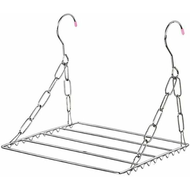 [niemals Verwendet] Multifunktionaler Wäscheständer, Wäschetrockner Aus Edelstahl Zum Aufhängen Von Kleidung, Handtüchern, Socken Usw.
