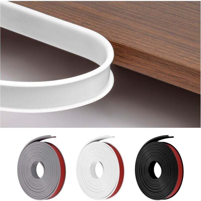 [niemals Verwendet] U-förmiges Kantenband – Flexibler Tpe-möbelkantenschutz – 5 M X 18 Mm – Selbstklebend Für Schnelle Montage