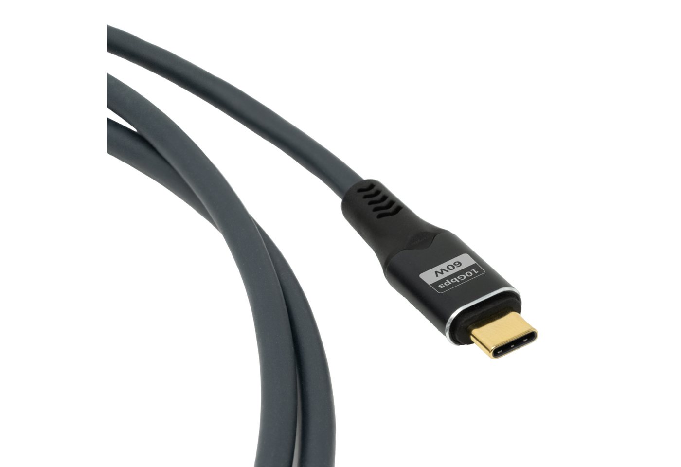 Oehlbach Usb-kabel Usb 3.2 Gen1 Usb-c® Stecker, Usb-a Stecker 1 M Anthrazit Vergoldete Steckkontakt Bild 2
