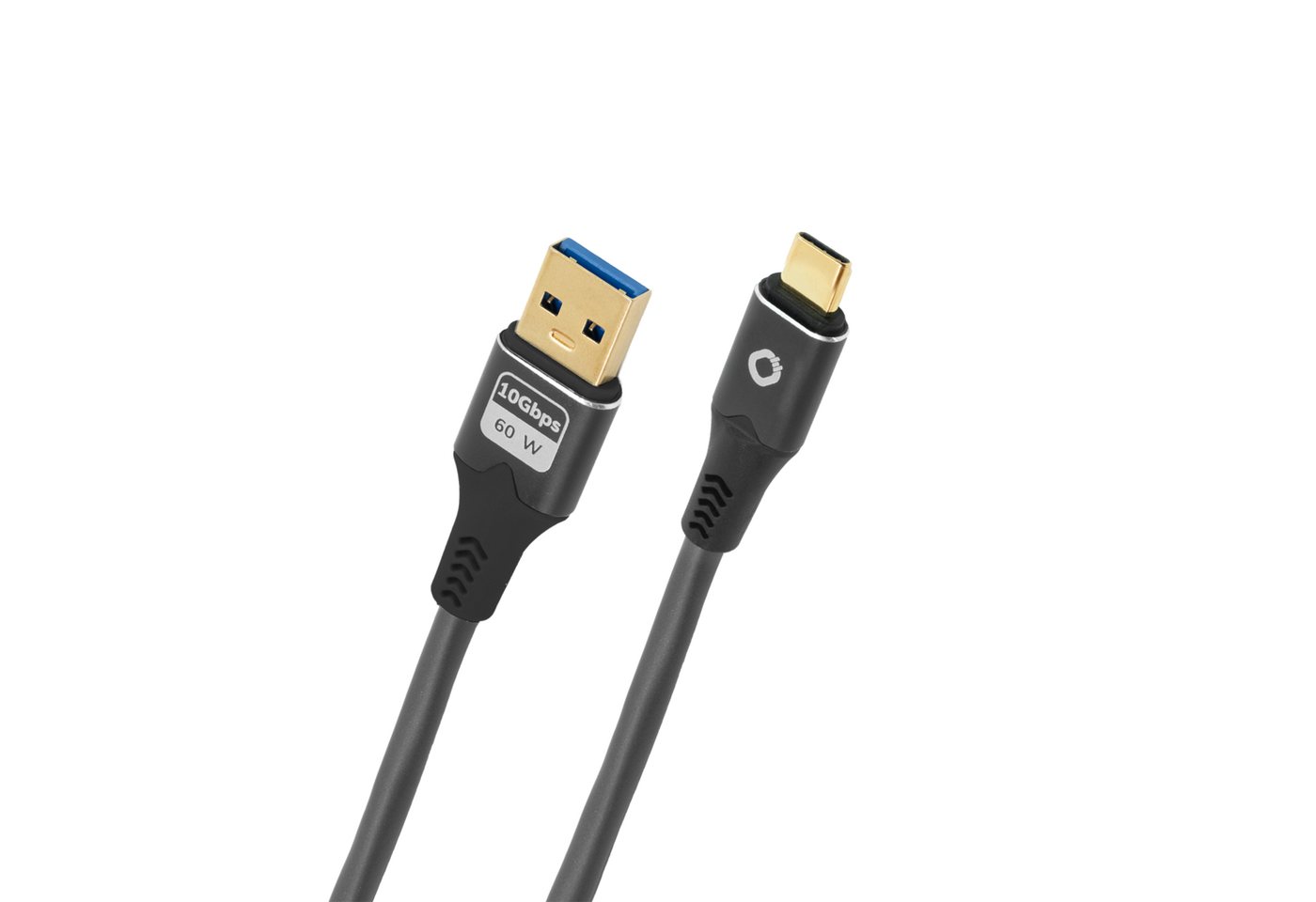 Oehlbach Usb-kabel Usb 3.2 Gen1 Usb-c® Stecker, Usb-a Stecker 1 M Anthrazit Vergoldete Steckkontakt Bild 3