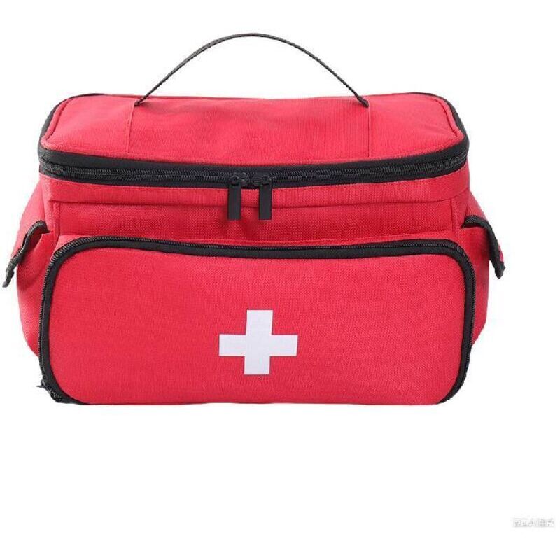 Bardusch Leeres, Wasserdichtes Erste-hilfe-set, Reiseapotheke Mit Großem Fassungsvermögen, Tragbare Medikamententasche Mit Tragegurt, Notfalltasche Für Outdoor-aktivitäten, Zuhause Und Reisen, Rot