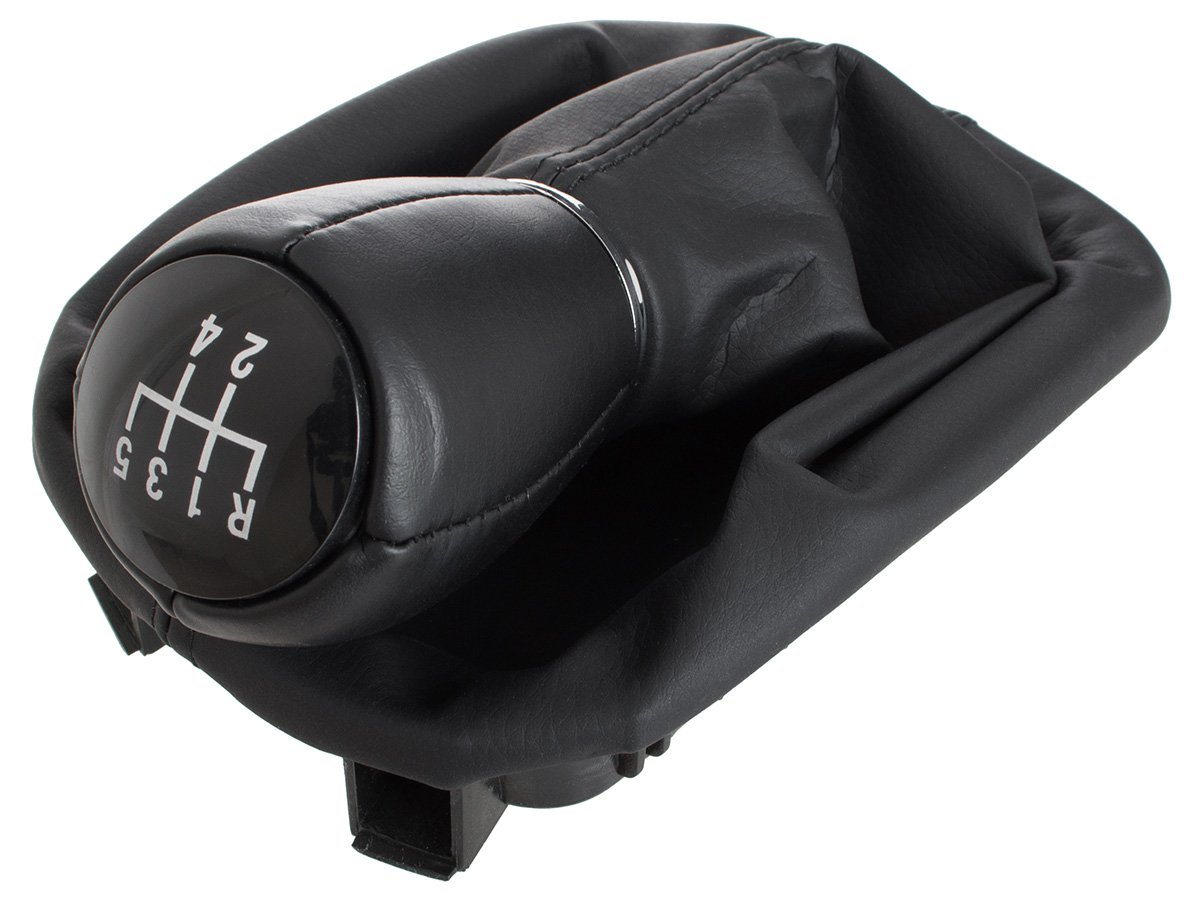 Seat Leon I 99-06 Schwarzer Schaltknauf + Schaltmanschette Mit Rahmen, 5-gang