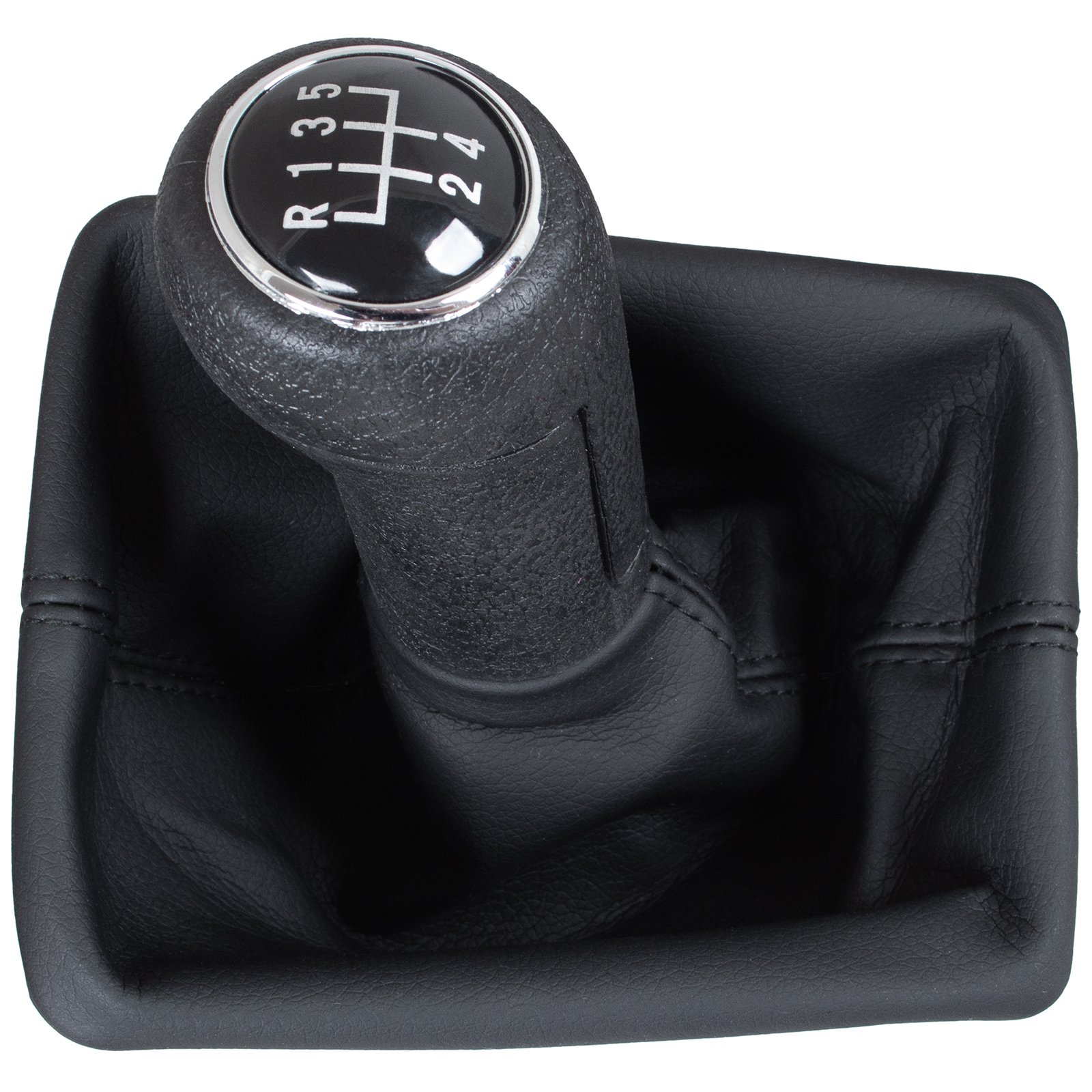 Audi A4 B8 07-15 Schwarzer 5-gang-schaltknauf + Schwarze Schaltmanschette