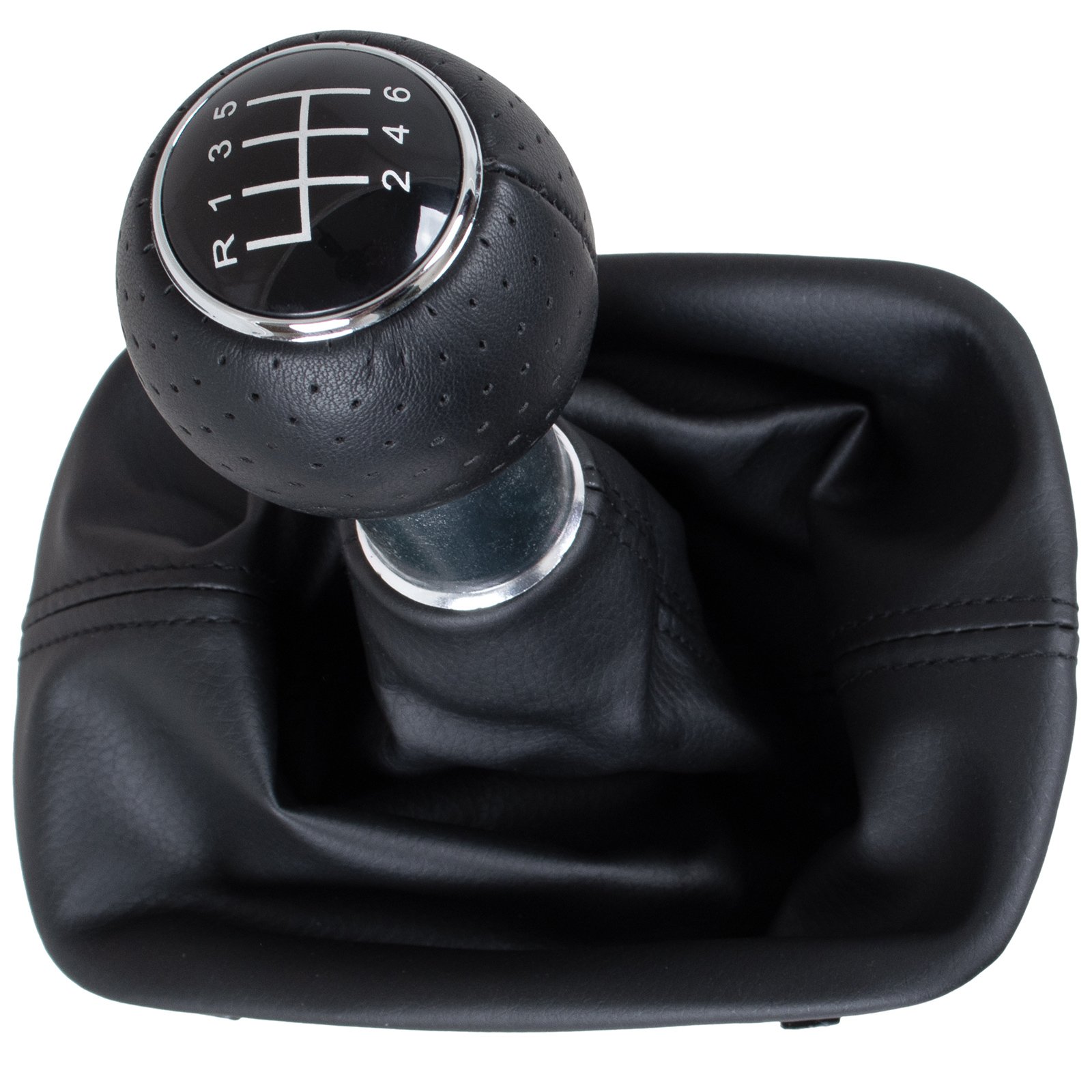 Audi A6 C6 04-11 Schwarzer Schaltknauf + Schwarze Schaltmanschette
