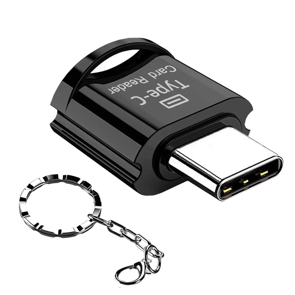 2 Stück Usb-c Micro-sd/tf-kartenleser, Usb-c-zu-micro-sd/sdhc/sdxc-speicherkartenleser, Usb-c-kartenleser-adapter, Kompatibel Mit Iphone 15, Windows/lixus, Samsung Galaxy, Mac, Macbook, Inklusive Schl