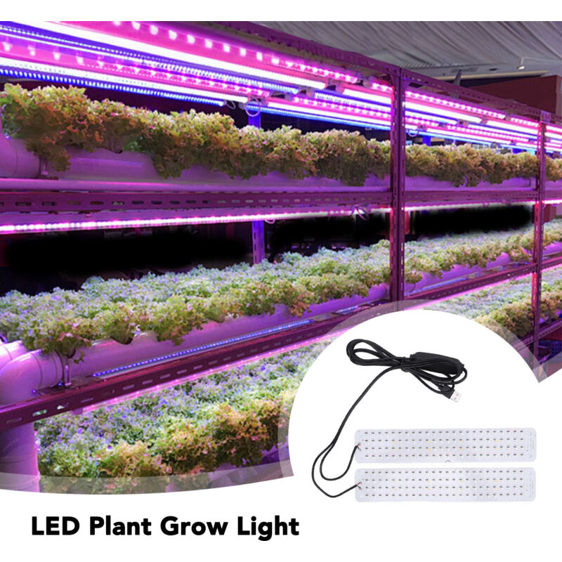 Lampe De Culture Led Avec Minuteur Intelligent Et Lumière Rouge Bleue - Panneau 192 Led Dimmable Pour Plantes D'Intérieur