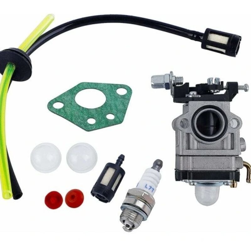 Paryou – Vergaser Für 52ccm, 49ccm Und 43ccm Freischneider – Inklusive: Dichtung, Zündkerze, Kraftstofffilter – Material: Aluminium Und Abs