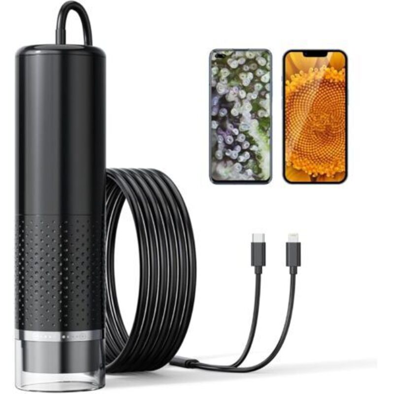 Microscope Usb Pour Téléphone Portable, Microscopes Hd 1080p Pour Iphone Android, Microscope Numérique 10 À 200x Avec Microscope De Téléphone Portable 8 Led Compatible Avec Ios, Android, Tablette