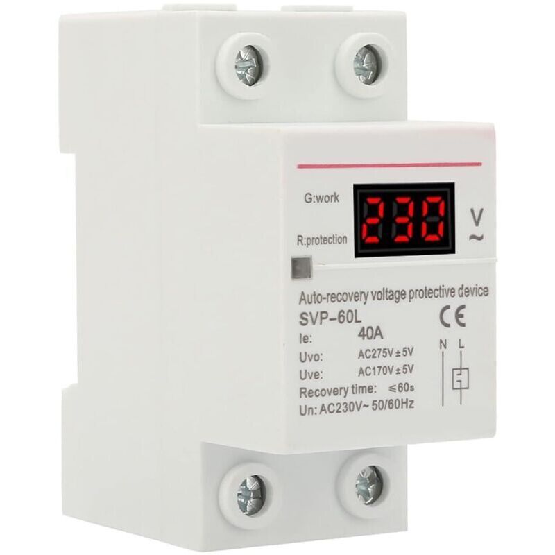 Bardusch Spannungsregler, Automatisches Überspannungs- Und Unterspannungsschutzgerät 230 V 40 A Din-schienenmontage