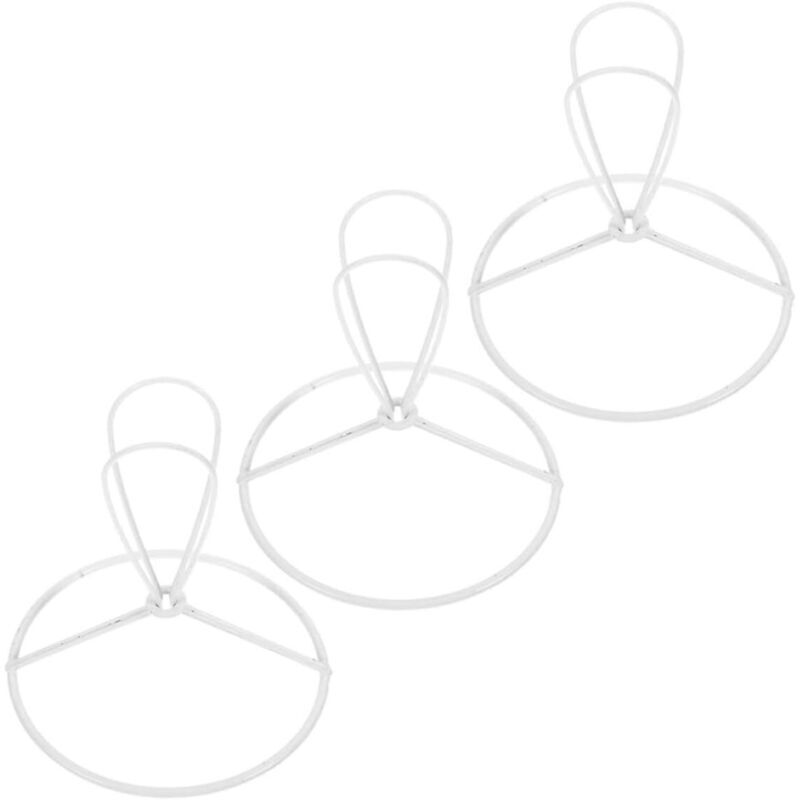 Bardusch-3 Lampenschirmhalter Aus Eisen Für Glühbirnen, Einfach Zu Montierende Clips, Robuster Diy-rahmen, Lampenzubehör, Metallringe