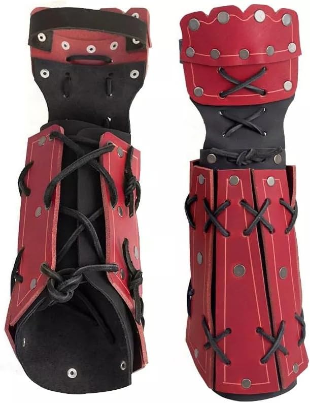 Mittelalterliche Samurai-lederrüstung Armschutz Bogenschießen Armschutz Ritterhandschuh Armband