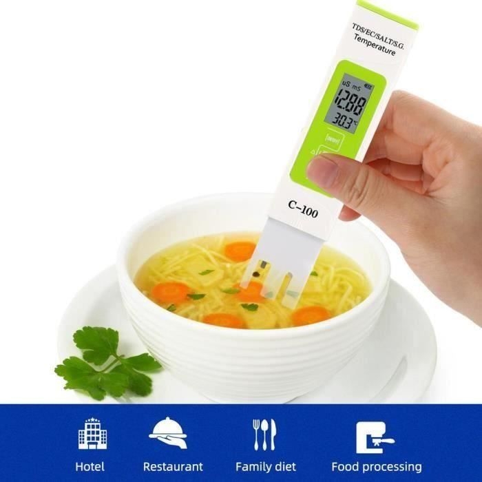 5-in-1-wasserqualitätsdetektor (salzgehalt: 0,1–80,0 °c) Mkk76