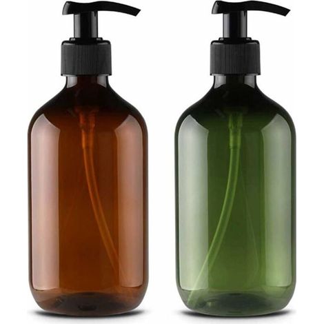 2 Leere, Wiederbefüllbare Plastikflaschen Für 500 Ml Lotion, Shampoo, Creme, Duschgel, Flüssigkeitsspender-etikett