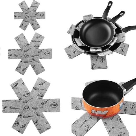 12 Stück Topfschoner/töpfetrenner, 3 Größen, Topfschoner, Topftrenner, Topfschutz