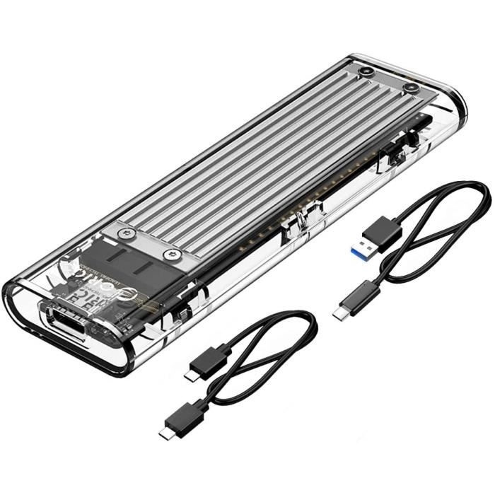 Orico Nvme M.2 Auf Usb 3.1 Gen2 Typ-c 10 Gbit/s Transparentes Externes Adaptergehäuse Für 2280 Pci-e Festplatte