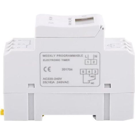 220-v-wochen-/tagestimer, Schienenmontage, Schalttafel - Pou Hb17485