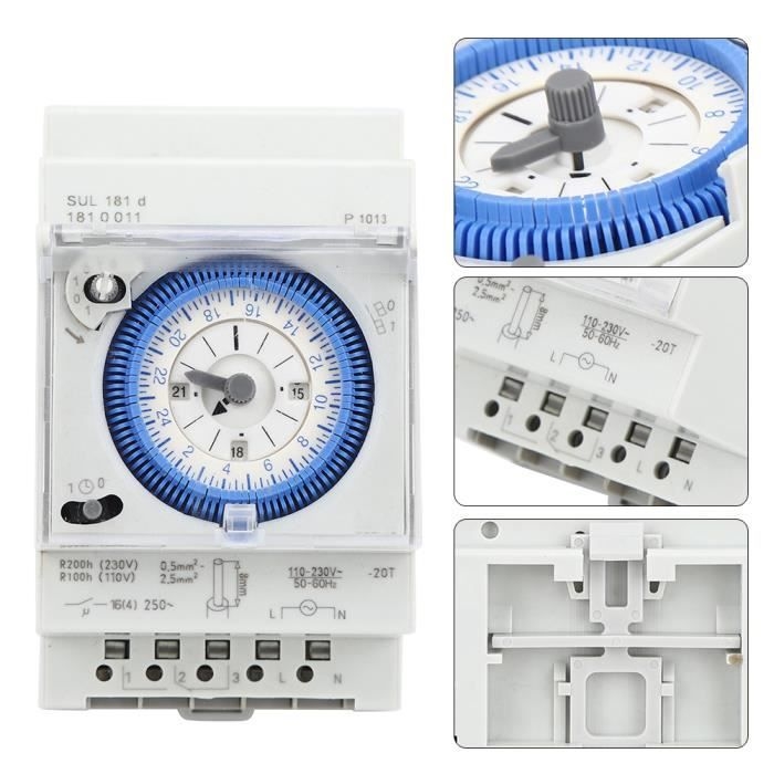 Sul181d Mechanischer Timer 15 Minuten - 24 Stunden Relais-zeitschalter 250vac 16a