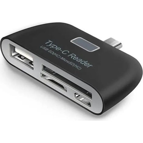 4-in-1 Smart Multifunktions-otg-kartenleser, Universeller Typ-c-adapter Für Laptop, Pc, Smartphone, Tf- Und Micro-sd-karten