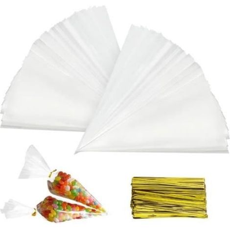 (transparente) Süßigkeitentüten – Nicht Spezifiziert – 300 Stück – Transparent – 13 X 25 Cm – Plastiktüte