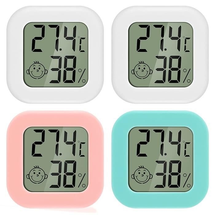 Mini-innenthermometer, 4 Stück Hochpräzise Innenhygrometer, ℃-℉ Umschaltbar.