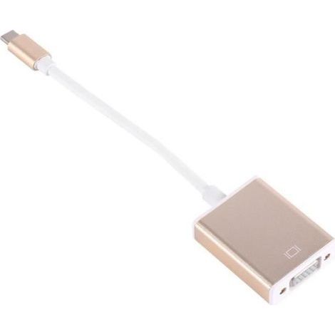 Wendbares Usb 3.1 Typ-c Auf Vga Hdtv-adapterkabel Mit Vergoldetem Aluminiumgehäuse