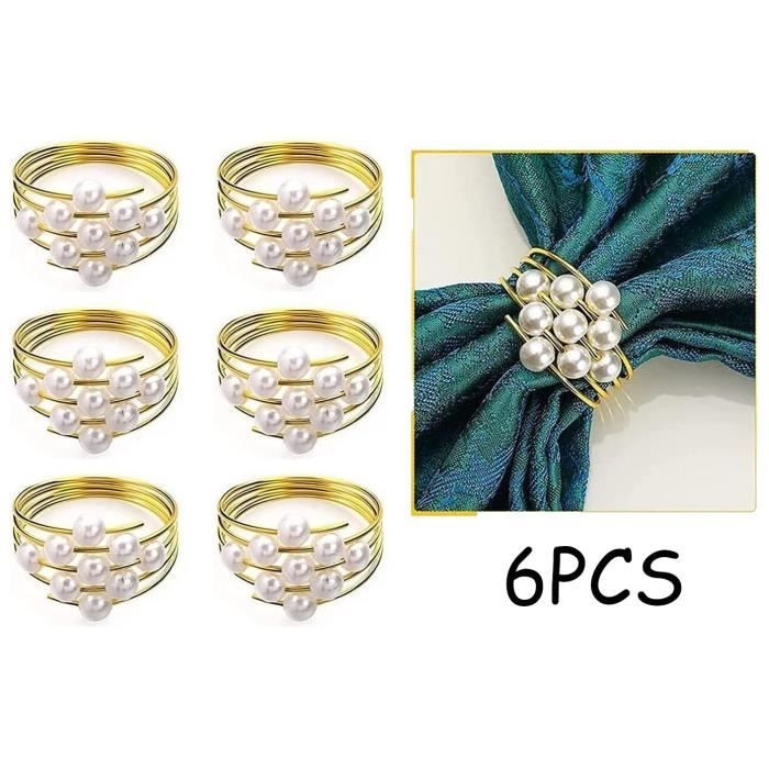 (goldene) Serviettenringe – Material Nicht Spezifiziert – Goldfarbenes Metall – 6er-set – Elegantes Design – Für Hochzeiten Und Partys