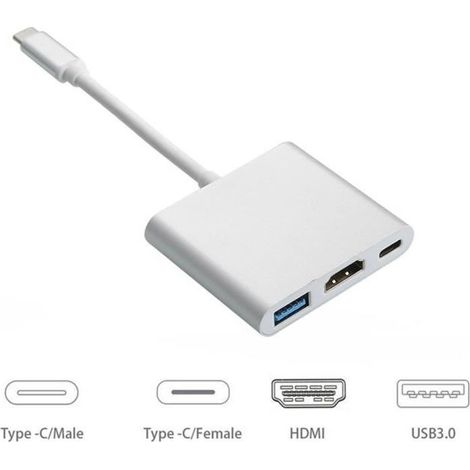 Usb-c-auf-hdmi-adapter – Apple – 4k – Usb 3.0 – Macbook-kompatibel – Grau