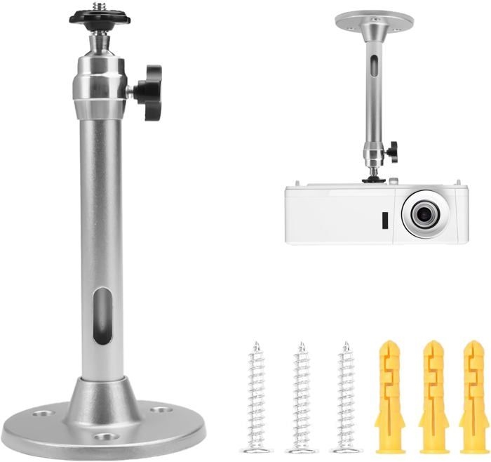 (silberne) Deckenhalterung Für Projektoren, Universelle, Um 360° Drehbare Aluminium-projektorhalterung, Wandhalterung Für Projektoren