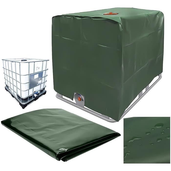 Ibc-tankabdeckung 1000l, Wasserdichte Ibc-schutzabdeckung, Wassertankdeckel, 120 X 100 X 116 Cm (grün)