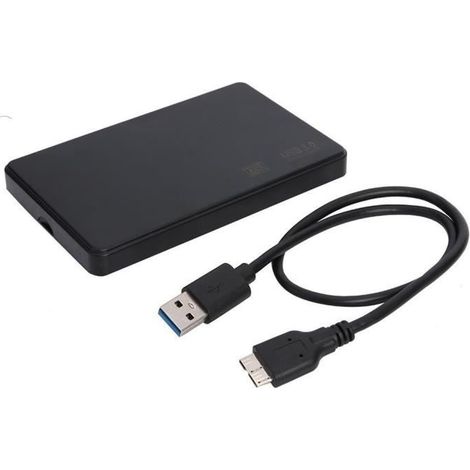 2,5-zoll-hdd-gehäuse Mit Sata-zu-usb-3.0/2.0-adapter, Externes Festplattengehäuse (5 Gbit/s, Usb 3.0/usb 2.0), Kompatibel Mit Hdd Und Ssd