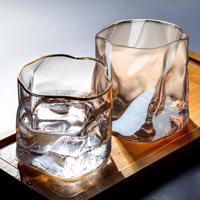 Bourbon-glas. Geformtes Whiskyglas, 2-teilig, 8,5 X 8,5 Cm, 280 Ml, Cocktailglas-tischset