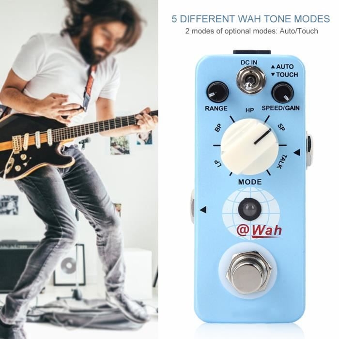 Mini-automatik-wah-wah-pedal – 5 Klangmodi – Metallgehäuse – Led-schalter