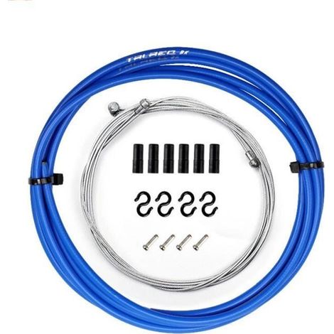 Fahrradzubehör, Rennrad-kabelsatz, Bremszüge (innen Und Außen) Für Vorder- Und Hinterradbremse, Schalthebel – Bremsentyp: Blau