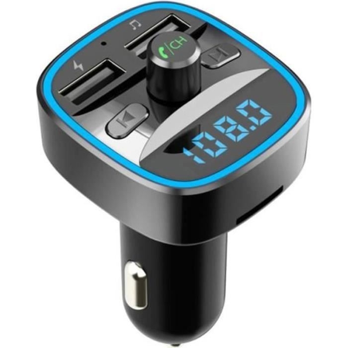 T25 Bluetooth-funktransmitter Mit 50 Fm-radio, Zwei Usb-anschlüssen, Kfz-ladefunktion, Freisprecheinrichtung, Mp3-player Und Tf-kartenleser