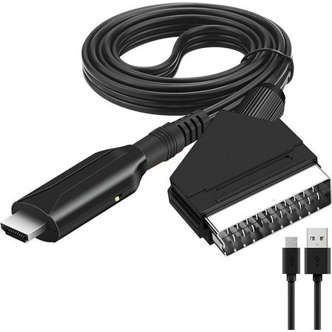Scart-zu-hdmi-adapter, Scart-zu-hdmi-konverter Mit Hdmi-kabel, Scart-zu-hdmi-konverter Für Full-hd-fernseher
