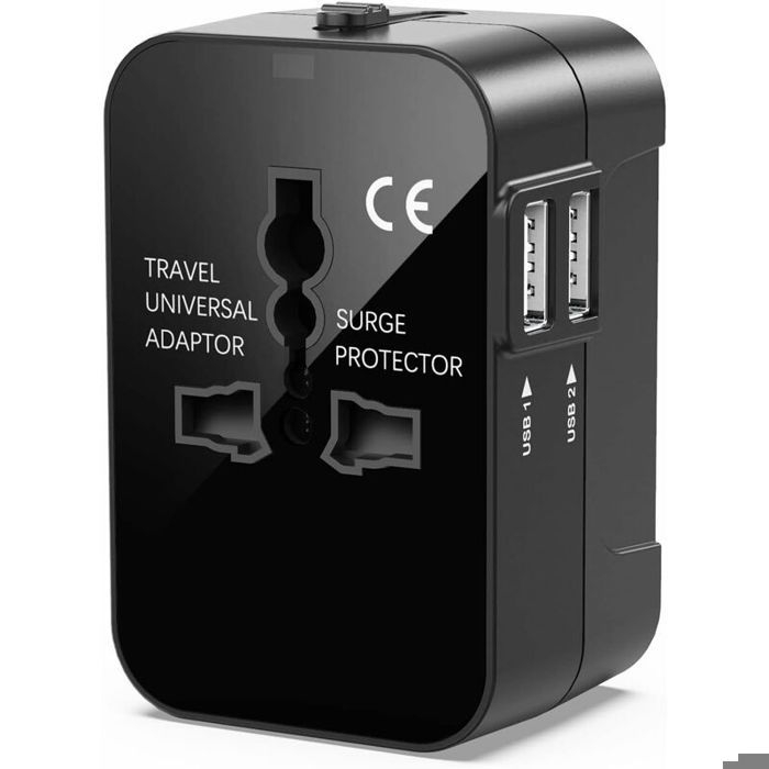 Universal-reiseadapter, Universal-reisesteckeradapter, Universal-reiseadapter Mit 2 Usb-anschlüssen, Netzadapter