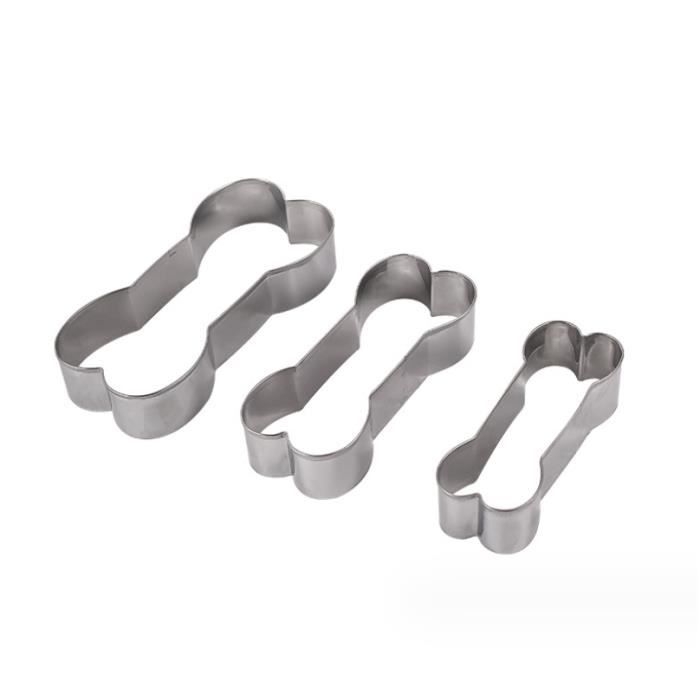 Ausstechformen, 3-teiliges Set In Knochenform, 3 Verschiedene Größen, Gebäckausstecher Aus Edelstahl, Für Kekse Und Gebäck