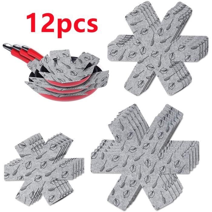 Topftrenner, Pfannenschoner, Zwischenlagen Für Tabletts, Teller, Woks, Verhindern Kratzer, Küche, 12 Stück