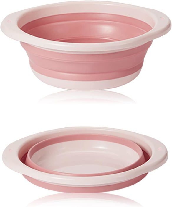 Zusammenklappbares Becken, Tragbare, Platzsparende, Faltbare Schüssel Zum Waschen Von Gemüse, Geschirr Und Unterwäsche (rosa)