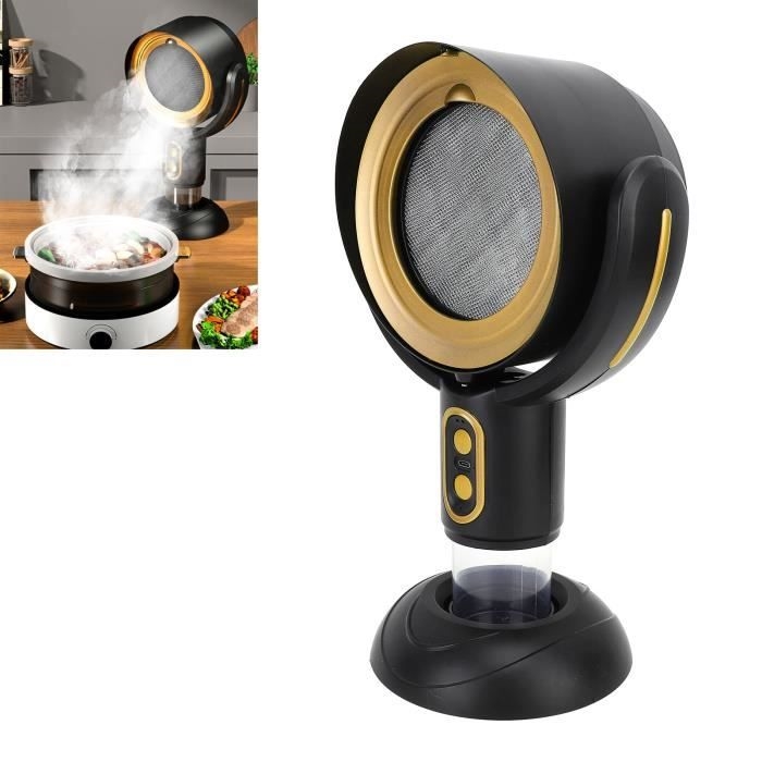 (schwarz Und Gold) Tragbare Dunstabzugshaube, 2-stufiges Modell – Negativ-ionen – Schwarz Und Gold – Herausnehmbarer Filter