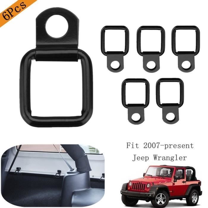 6-teiliger Satz Schwarzer D-ringe/ladungsringe Für Jeep